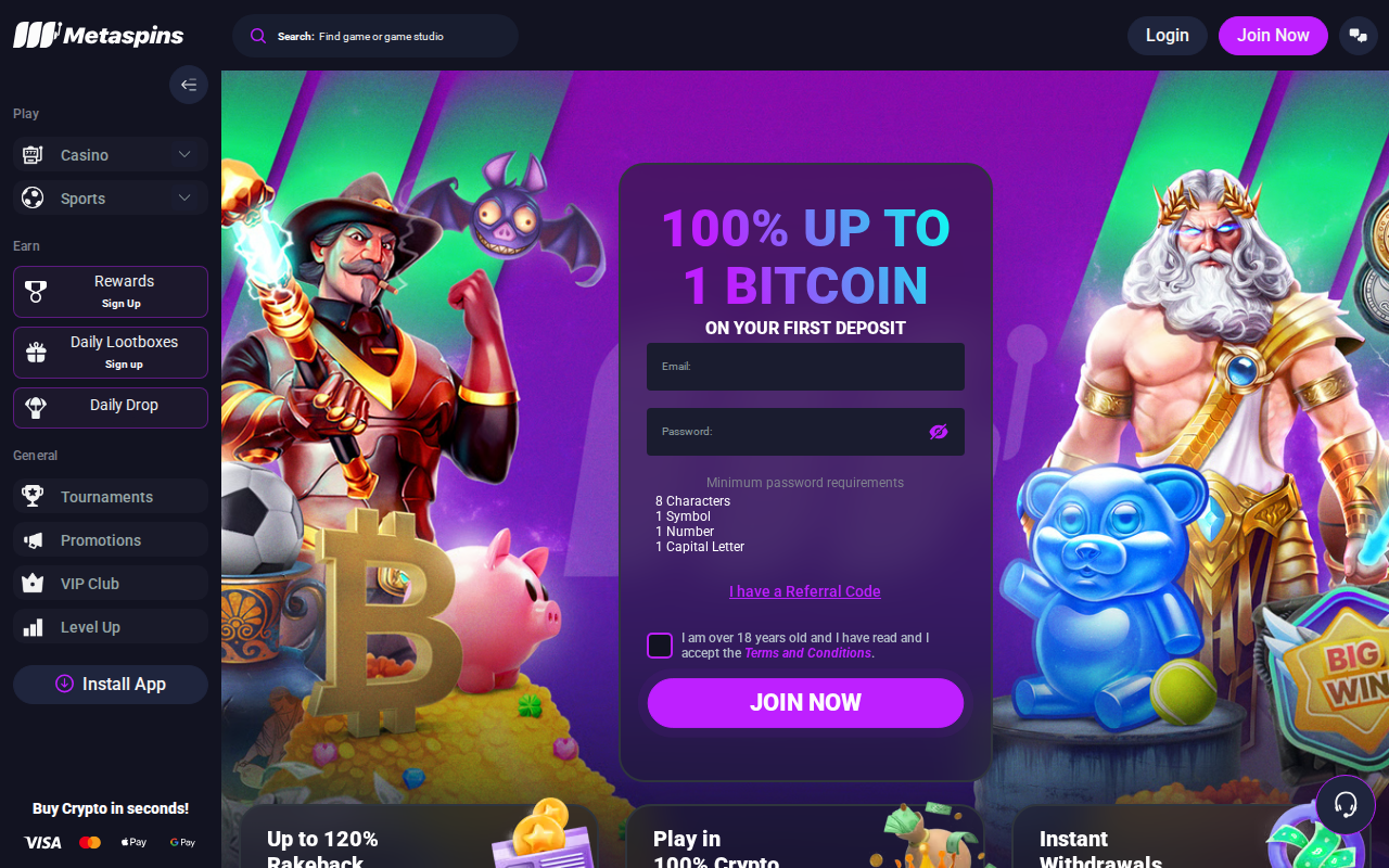 Metaspins desktop screenshot