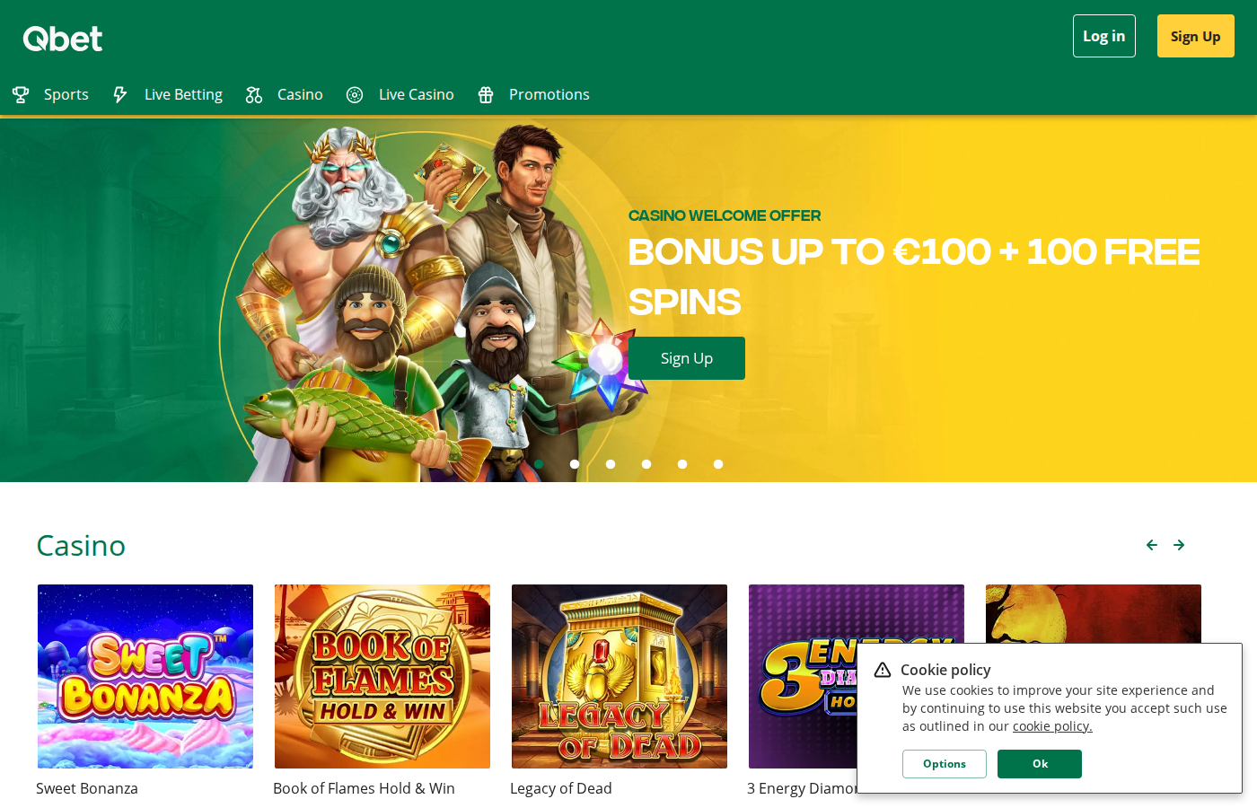 Qbet desktop screenshot