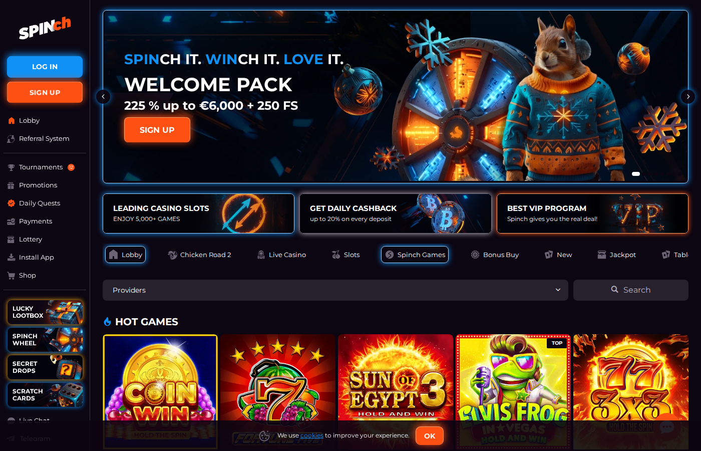 Spinch desktop screenshot